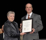 Dr. Galligan receives distinguished faculty award from MSU President Louanna K. Simon